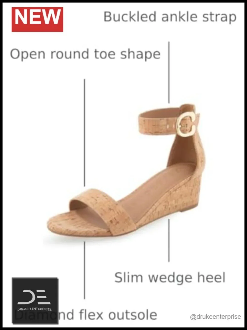 Women's Aerosoles Willis Ankle Strap Wedge Sandal, Cork Sole